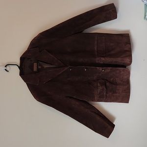 Suede Leather Coat